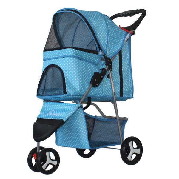 Lightweight Folding 3-Wheel Pet Stroller