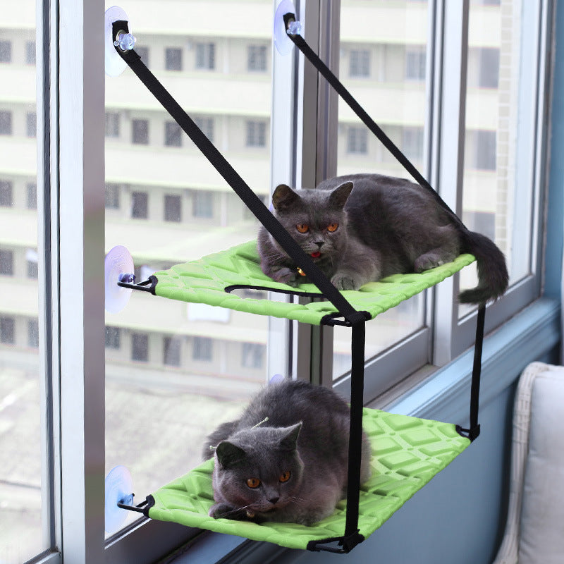 Luxury Window Cloud Bed for Cats — suction-mount cat hammock window perch