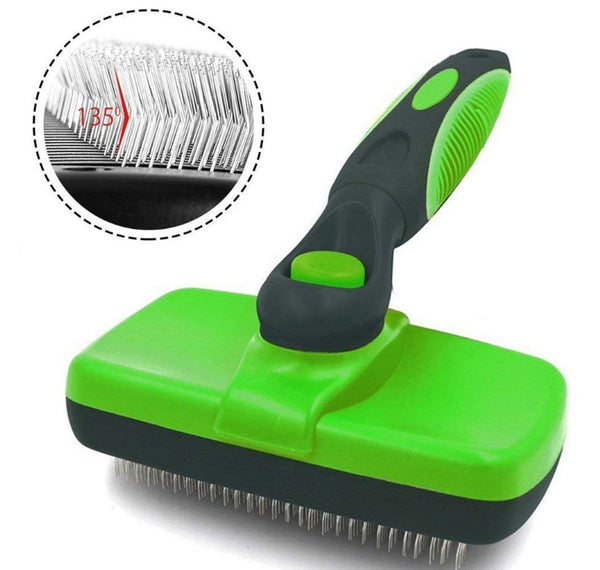 Self-Cleaning Pet Hair Brush - one-click release