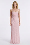 Sequined Sleeveless Tube Top Long Dress with Slit