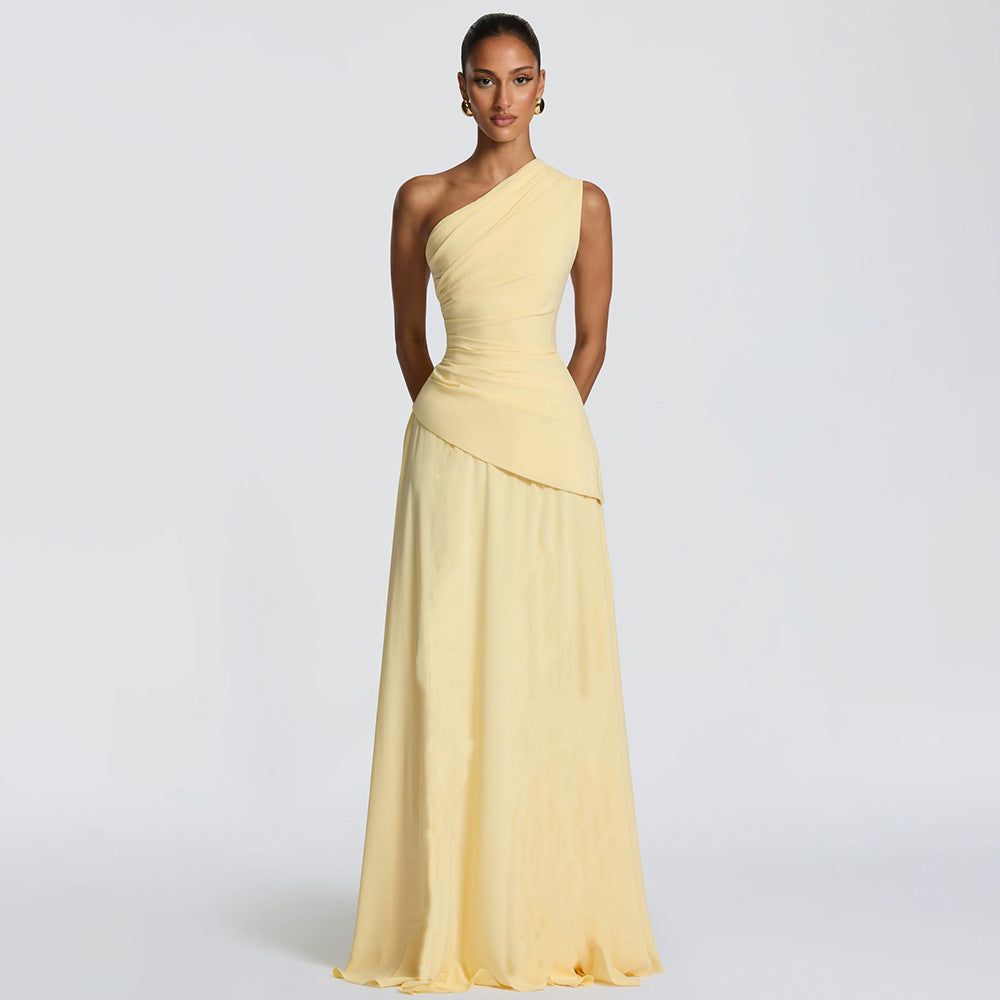 Asymmetrical One-Shoulder Bodycon Dress