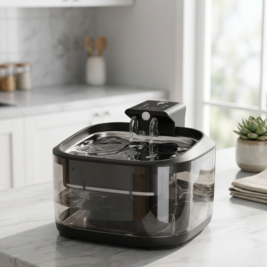 PureFlow™ Cat Water Fountain — Automatic Filtered Pet Drinking Fountain (USB-C, 5000mAh)
