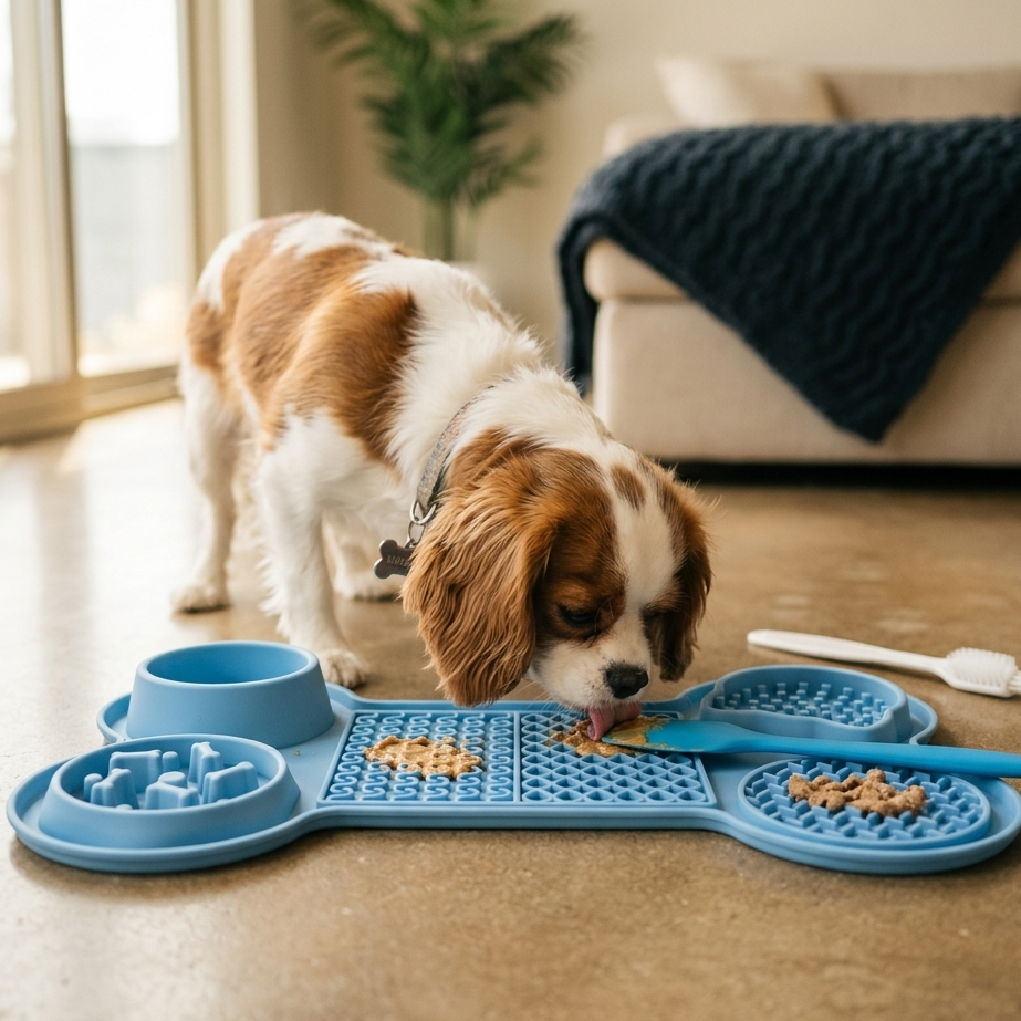 Slow Feeder Silicone Lick Mat for Dogs & Cats