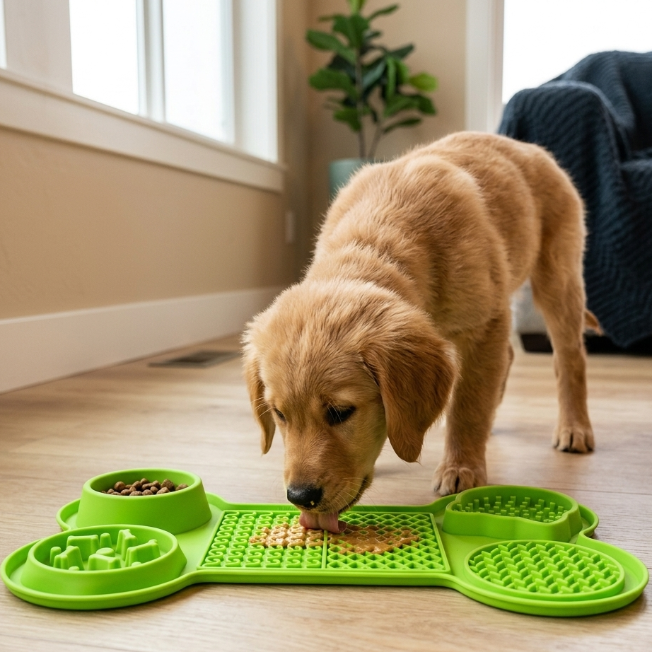 Slow Feeder Silicone Lick Mat for Dogs & Cats