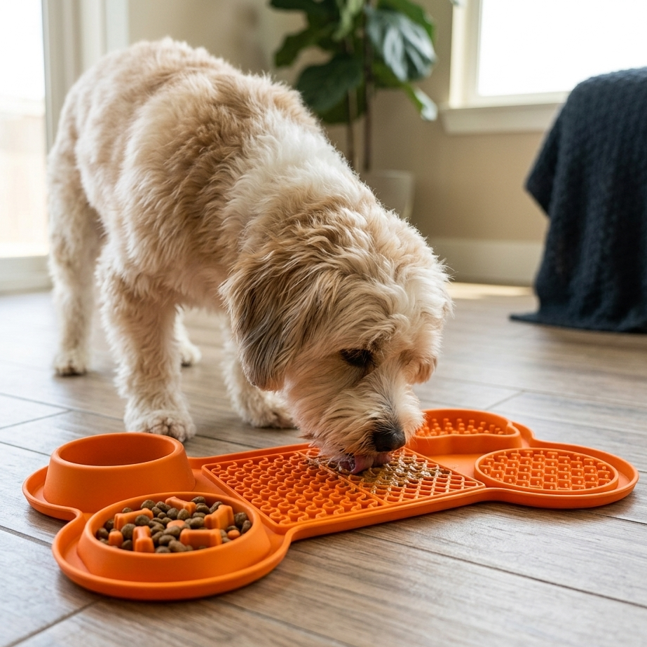 Slow Feeder Silicone Lick Mat for Dogs & Cats