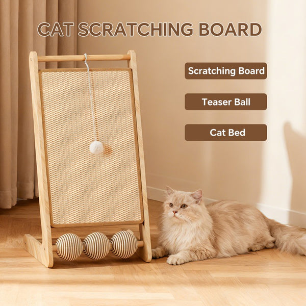 Wooden Sisal Cat Scratcher