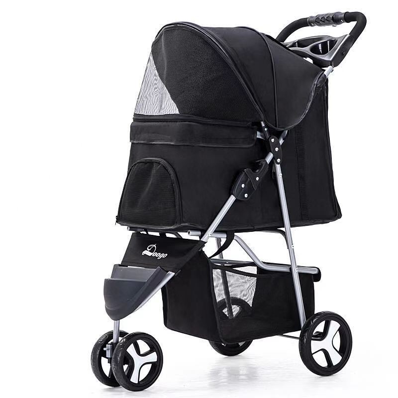 Lightweight 3-Wheel Pet Stroller — folding jogging stroller for small dogs and cats